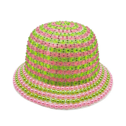 Pink Green Pearl Bucket Hat