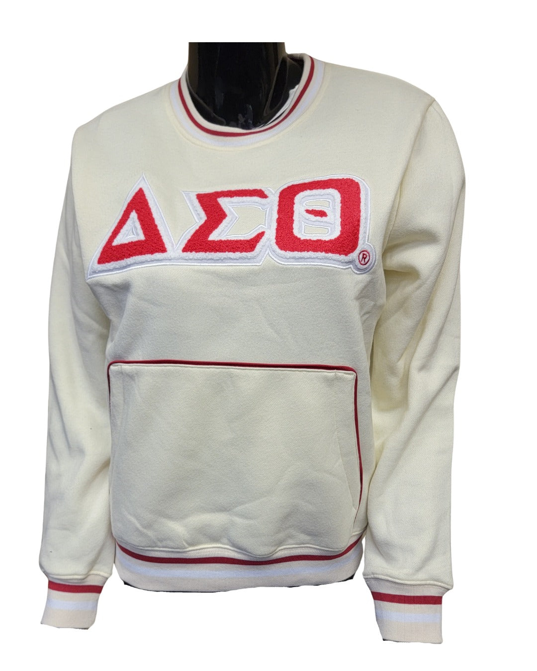 Delta Sigma Theta Alabaster Chenille Greek Letter Sweatshirt