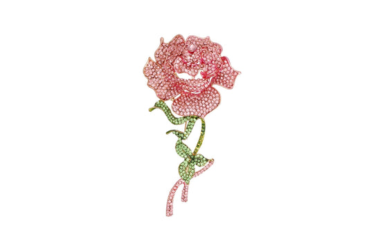 "Sparkly AKA Flower Pin with Crystal Embellishments – Sorority Jewelry for Blazers & Bags"