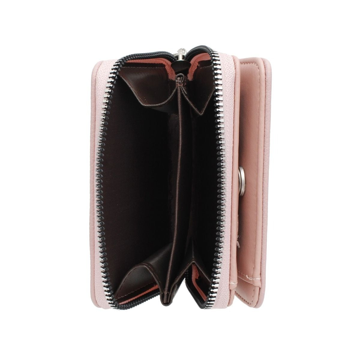 Zippered view of the Pink AKA wallet.