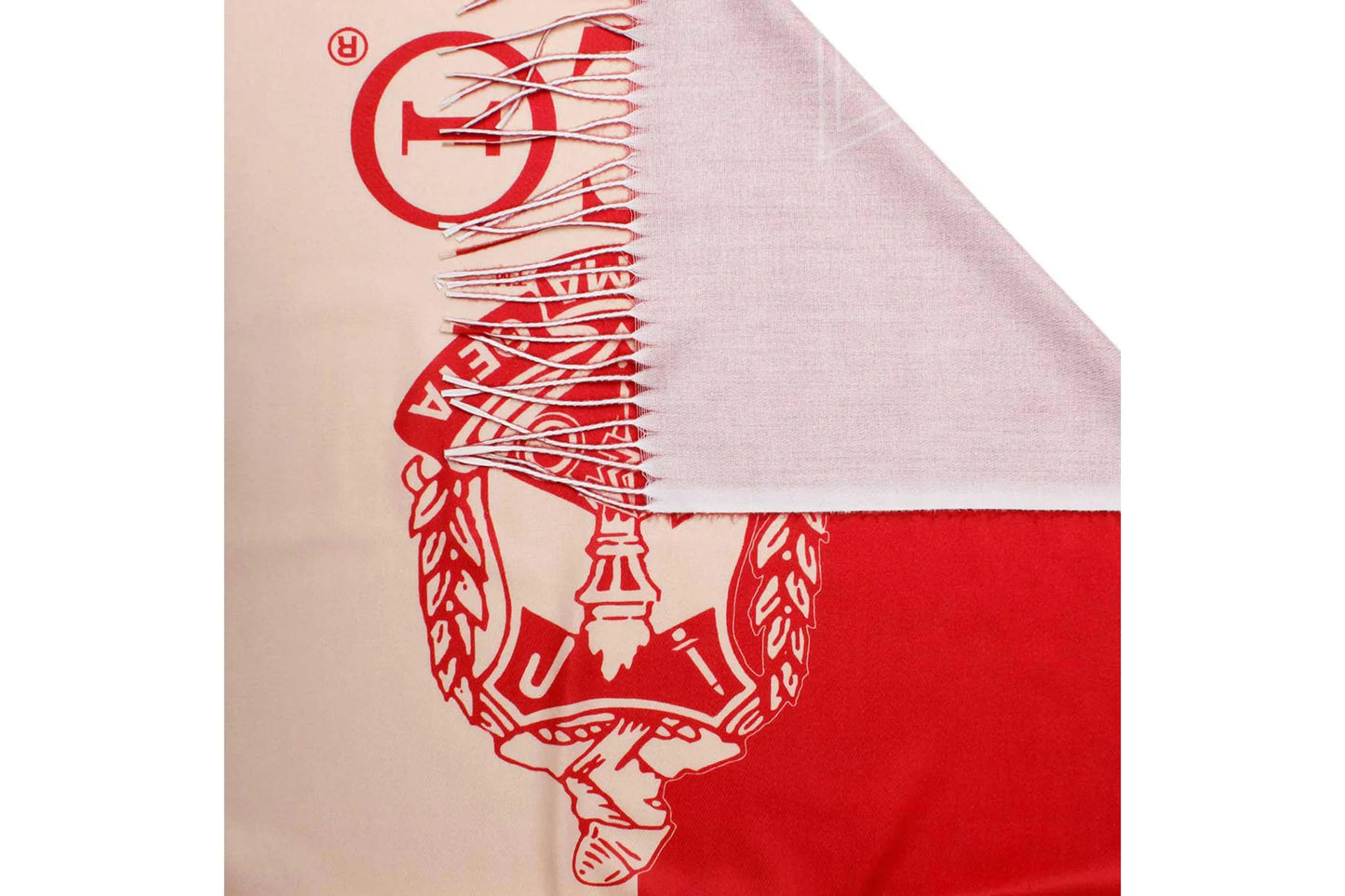 Delta Sigma Theta (DST) Sorority Red Cream Block Shawl Scarf