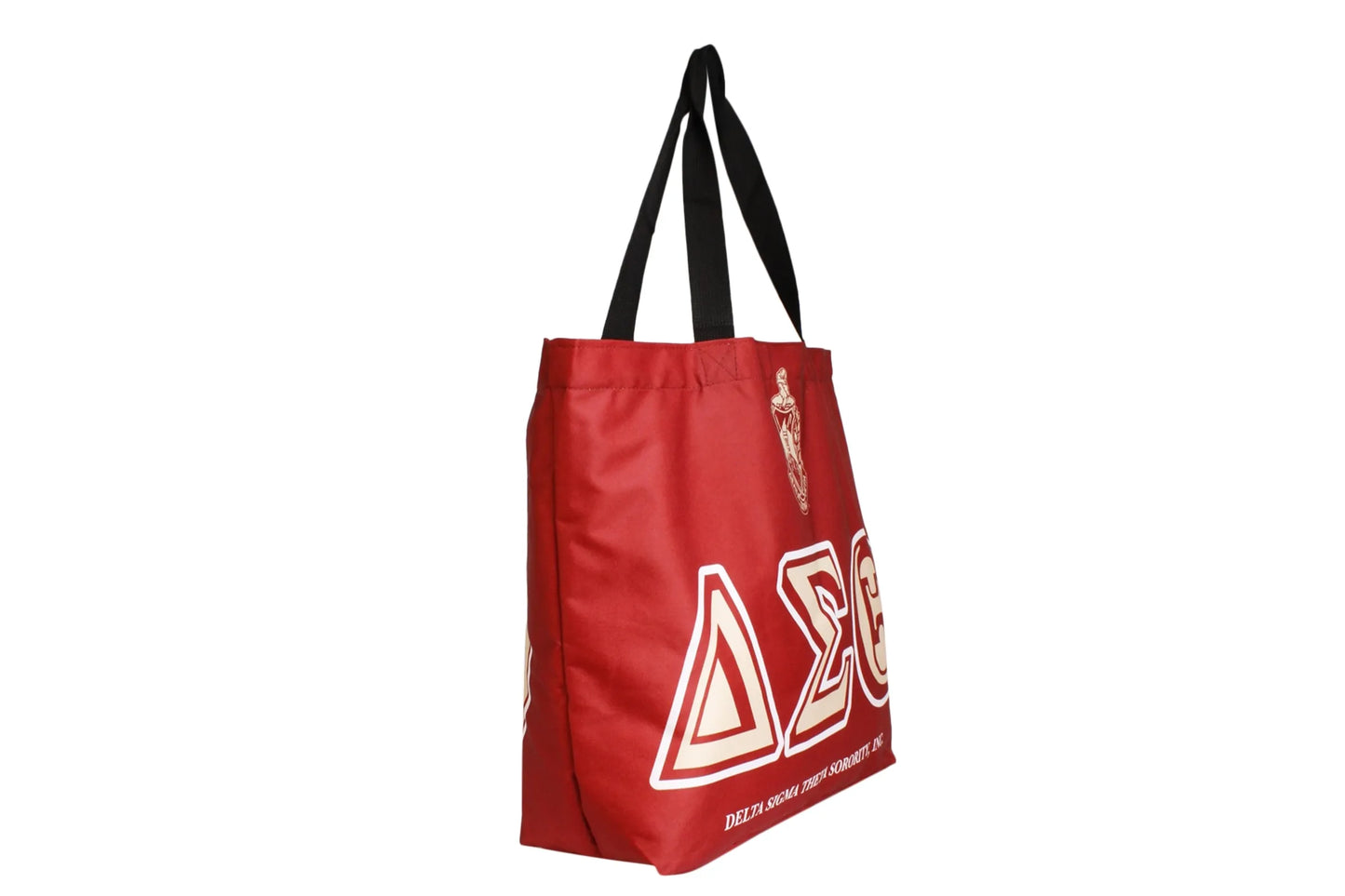 Side view of Delta Sigma Theta Tote bag