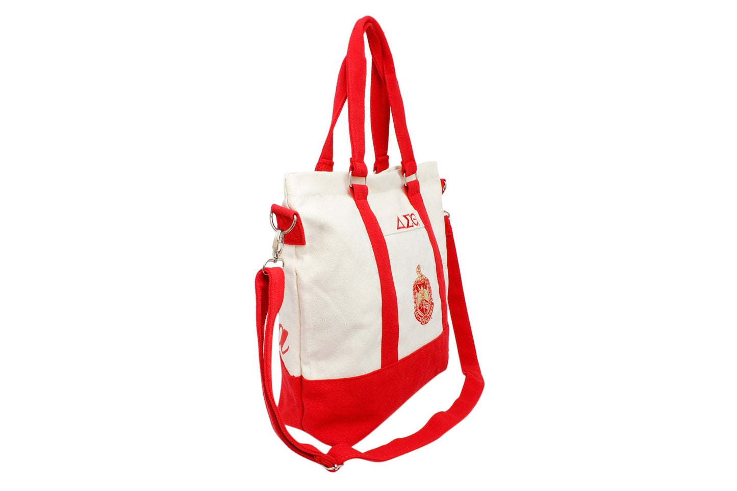 Side view of DST canvas bag