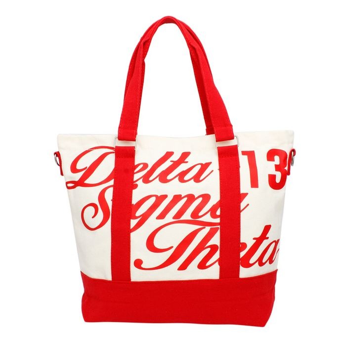 Scripted letter on Delta Canvas bag