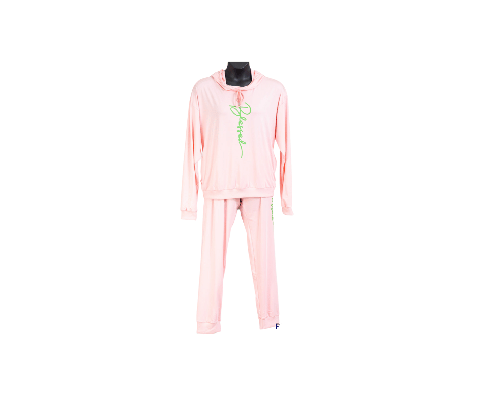 Alpha Kappa Alpha Inspired: PInk & Green Blessed Hoodie Set