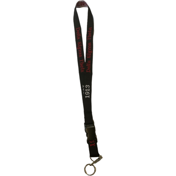 Delta Sigma Theta Black Lanyard