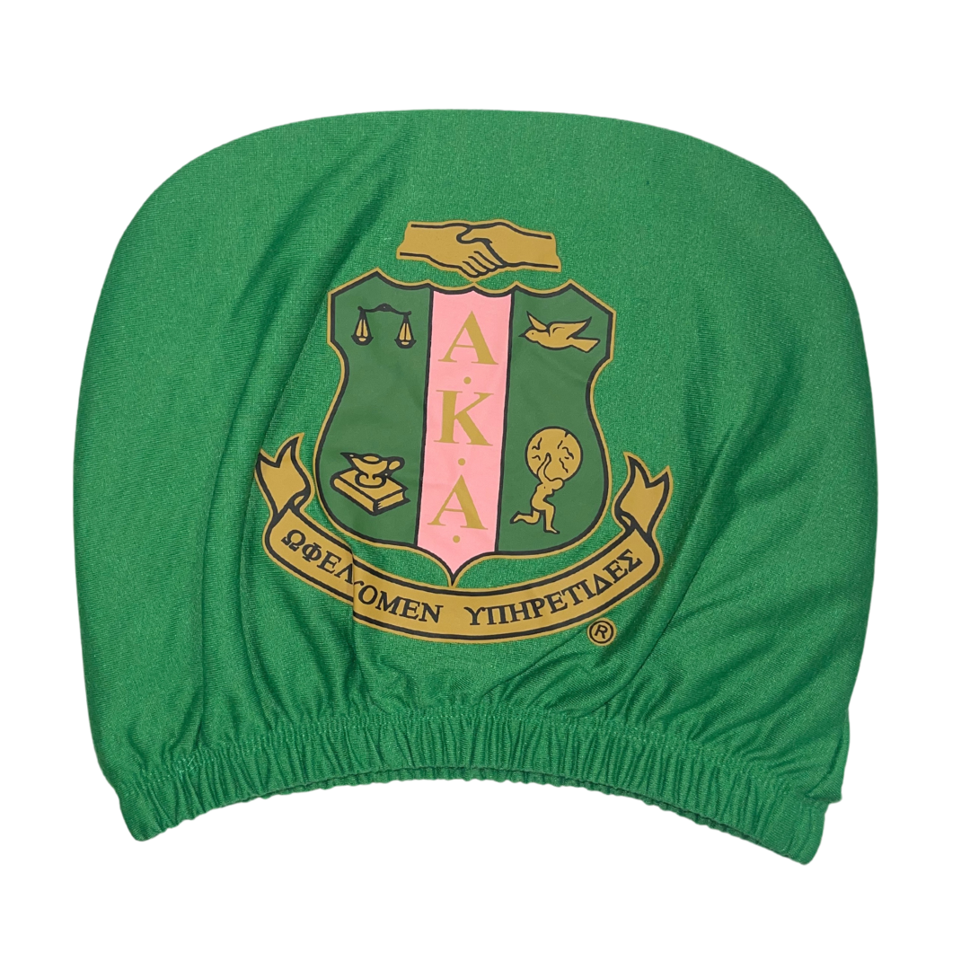 Alpha Kappa Alpha Green Car Seat Headrest Cover