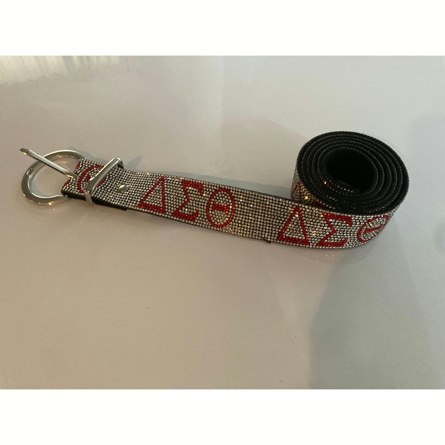Delta Sigma Theta Sorority Rhinestone Belt
