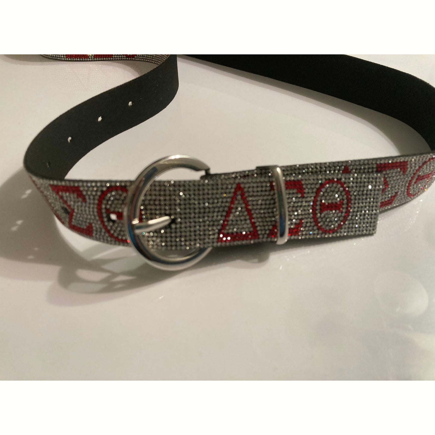 Delta Sigma Theta Sorority Rhinestone Belt