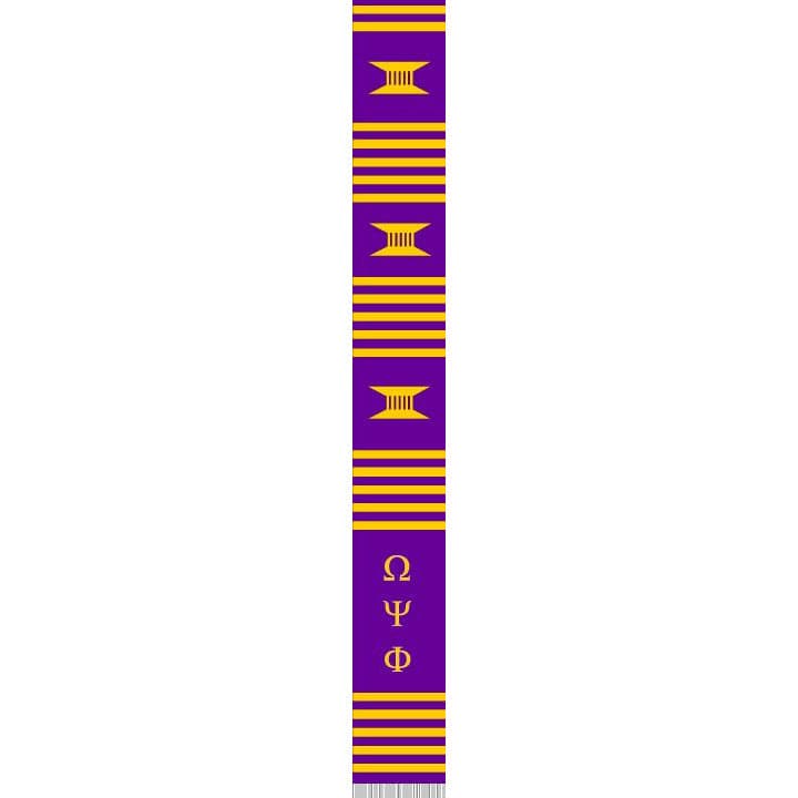 Omega Psi Phi Purple Kente Stole