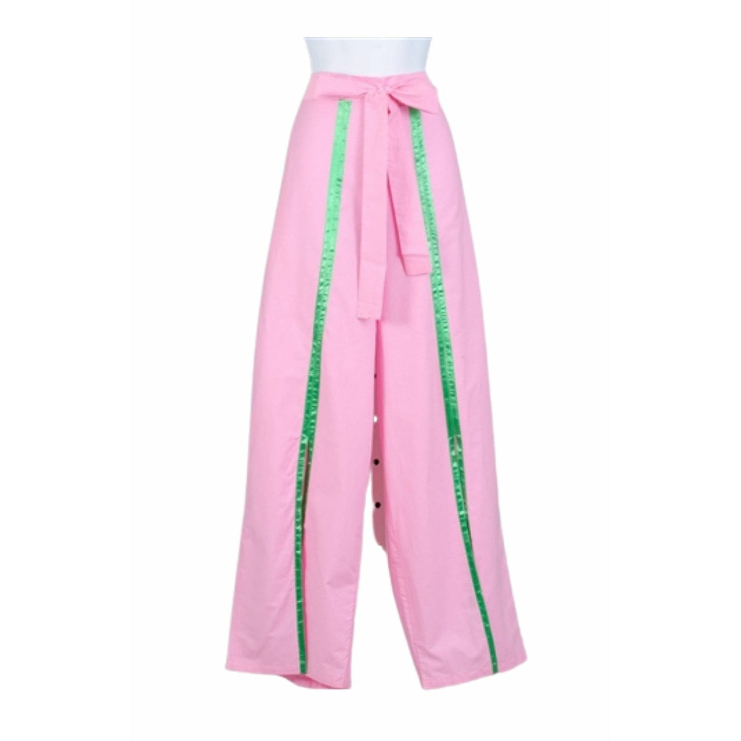Alpha Kappa Alpha Inspired: Pink & Green Split Pant