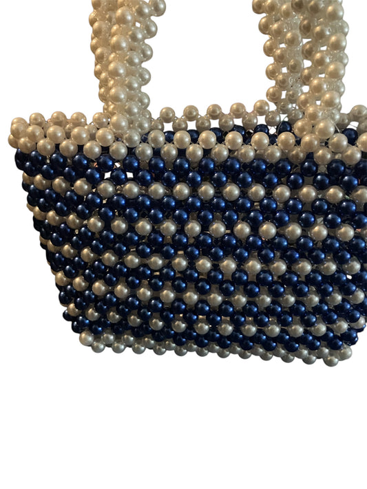 Zeta Phi Beta Pearl Handbag - Blue & White Sorority Stylez