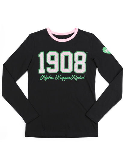 Alpha Kappa Alpha Ringer Long Sleeve  Shirt