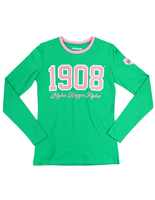 Alpha Kappa Alpha Ringer Long Sleeve  Shirt