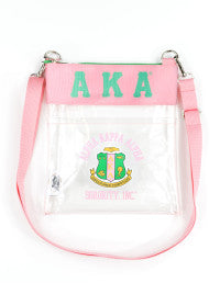 Alpha Kappa Alpha (AKA)  Clear Cross Bag