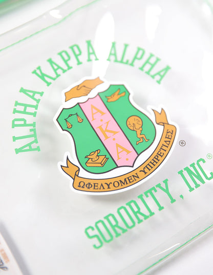 Alpha Kappa Alpha (AKA)  Green Clear Cross Bag
