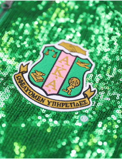 "Detailed view of the AKA sorority shield, highlighting the organization’s emblem and timeless symbolism."