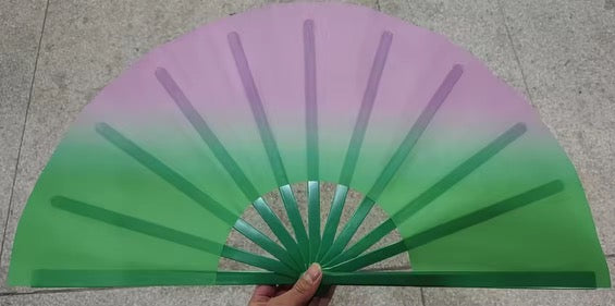"AKA Pink & Green Ombre Line Dancing Fan
