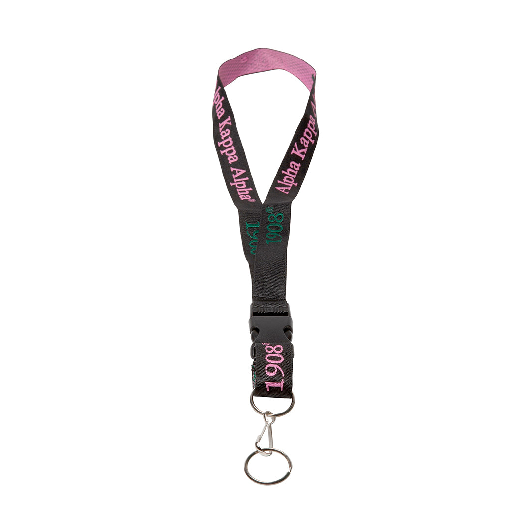 Alpha Kappa Alpha Black  Lanyard