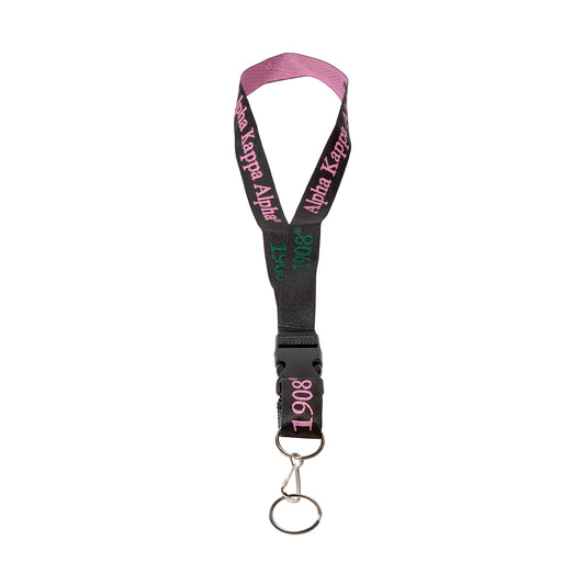 Alpha Kappa Alpha Black  Lanyard
