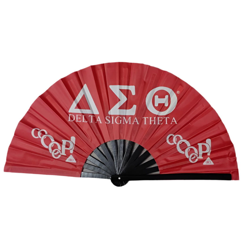 "Delta Sigma Theta Red/White Clacking Fan - Official Oop Oop Sorority Fan"