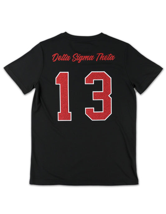 Delta Sigma Theta Black Greek Letter Glitter Shirt