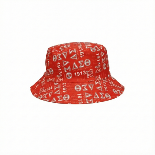 Delta Sigma Theta Bucket Hat - DST 1913 Sorority Crimson