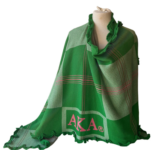 Alpha Kappa Alpha  Green 1908 Shawl Wrap