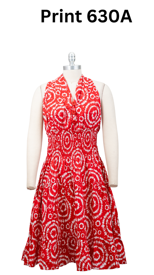 Sorority Style: Red & White Halter Dress