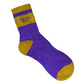 Omega Psi Phi  Purple & Gold Quarter Socks