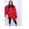 Delta Sigma Theta Fortitude poncho shawl worn by a model