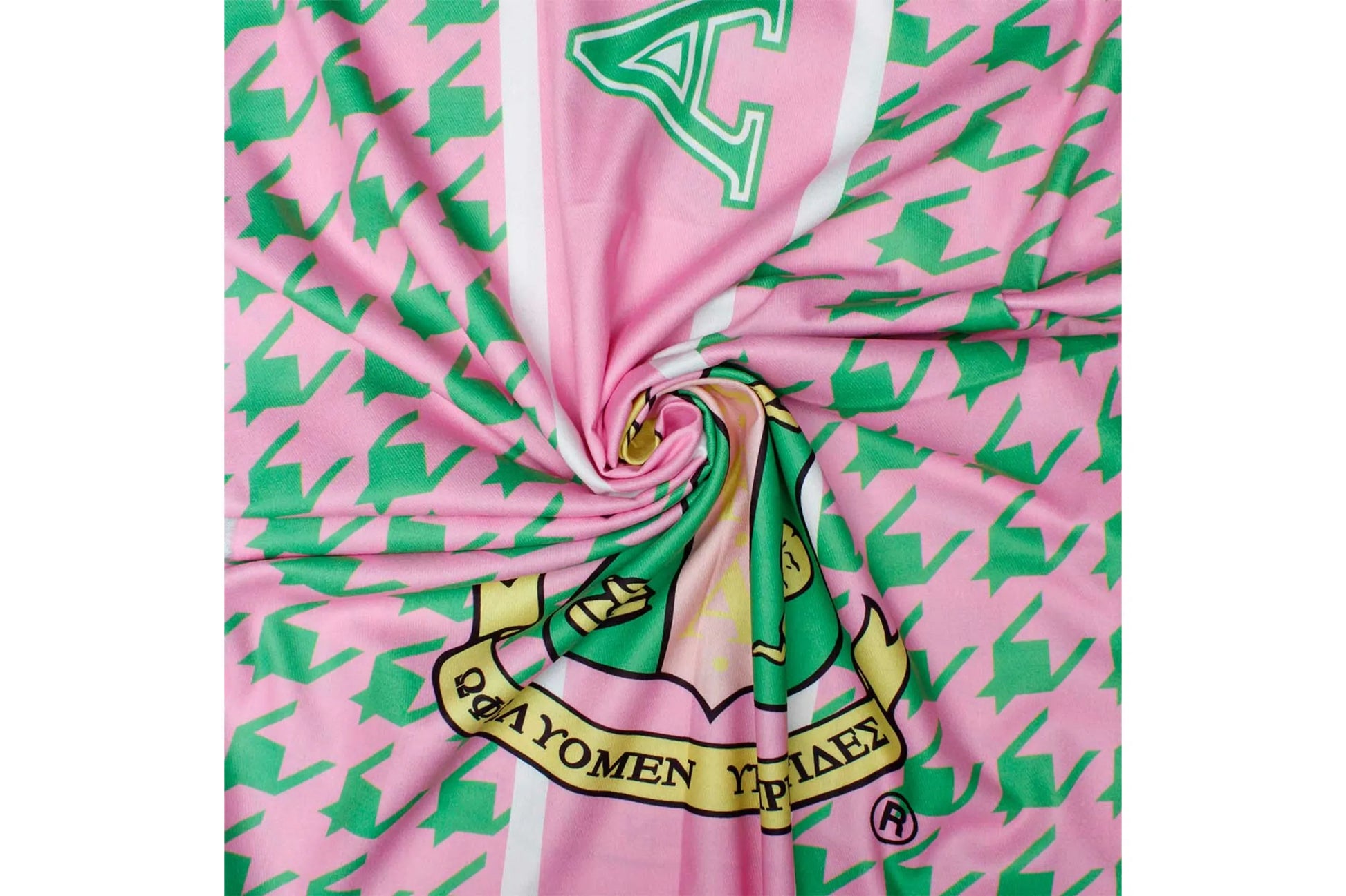 AKA Pink Green Houndstooth Fashion Shawl Scarf AKA Pink Green Houndstooth Fashion Shawl Scarf