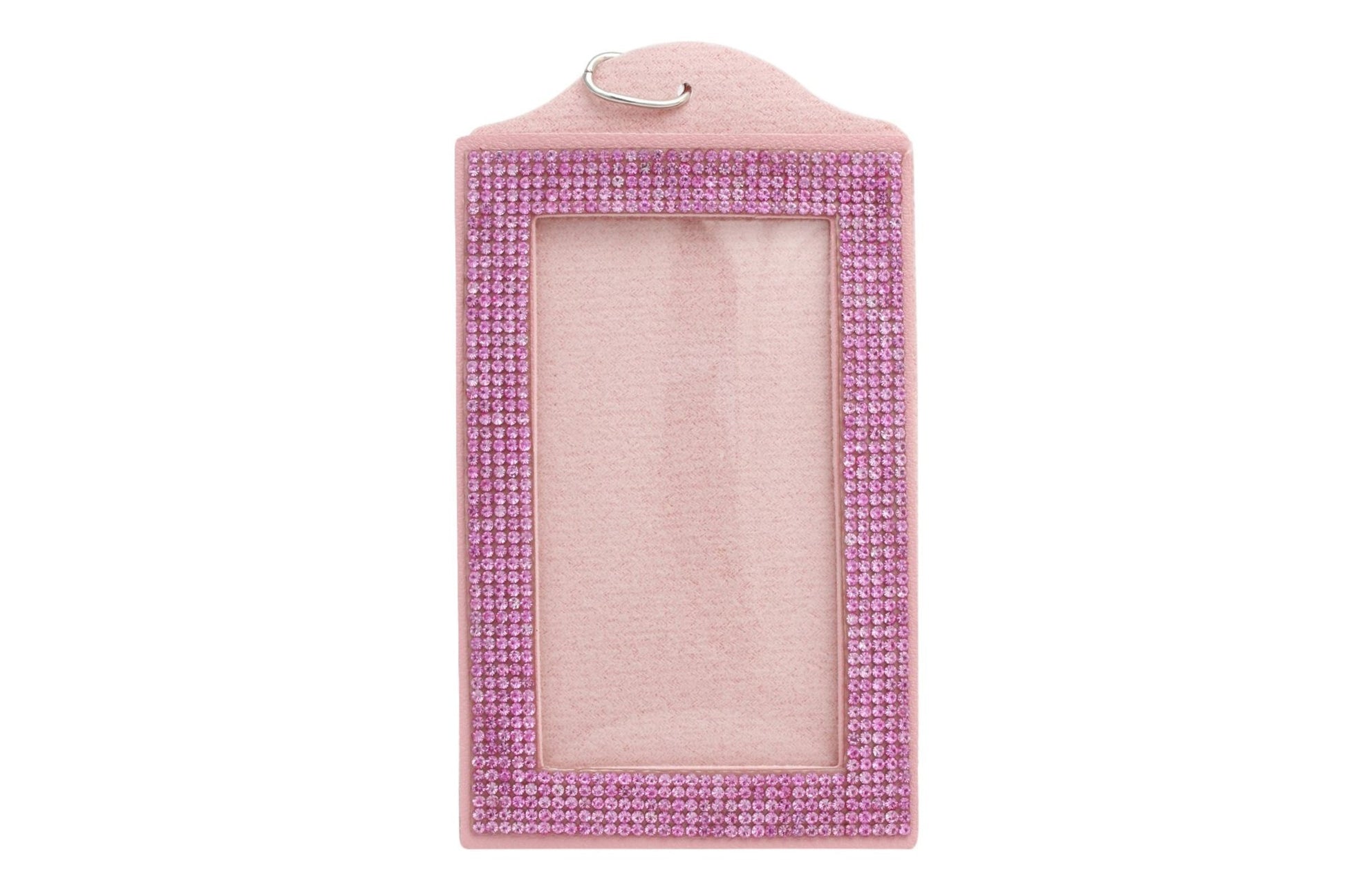 AKA Rhinestone Badge  Back  clear window 