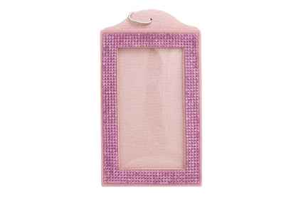 AKA Rhinestone Badge  Back  clear window 