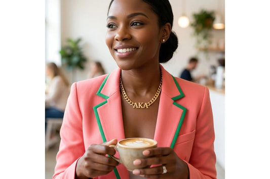 Alpha Kappa Alpha Gold Greek Letter Necklace