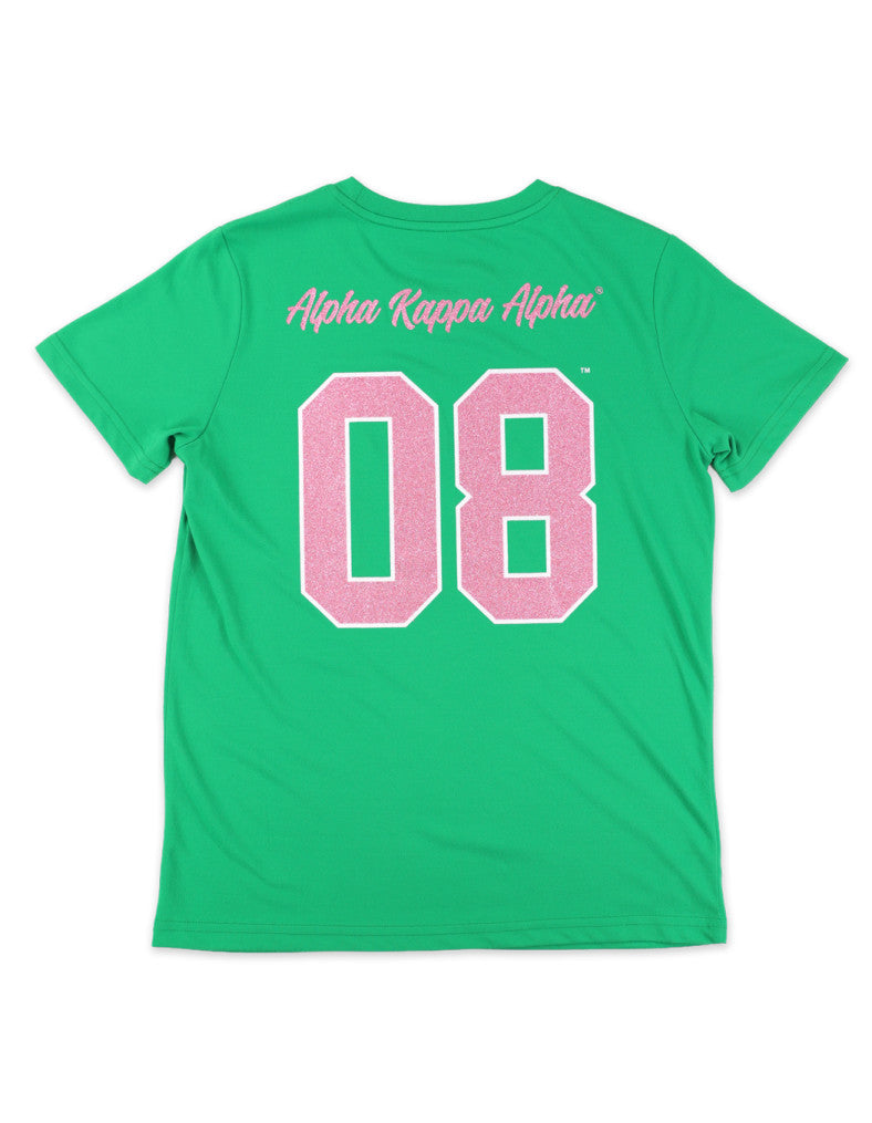 AKA Green Greek Letter Glitter Shirt