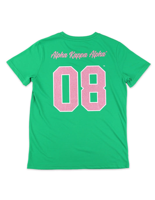 AKA Green Greek Letter Glitter Shirt