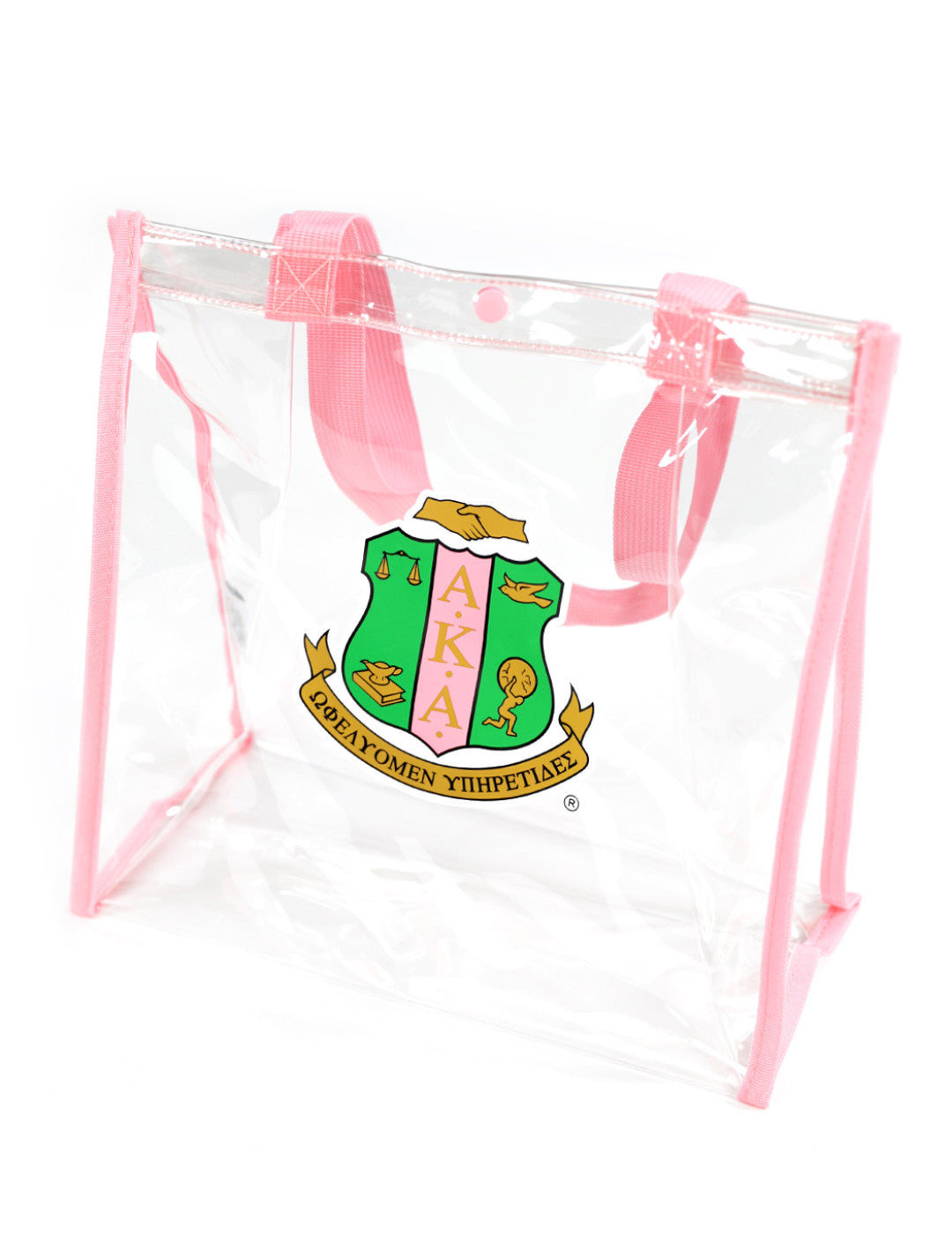 Alpha Kappa Alpha (AKA)  Sorority Pink & Green Clear Tote Tote Bag