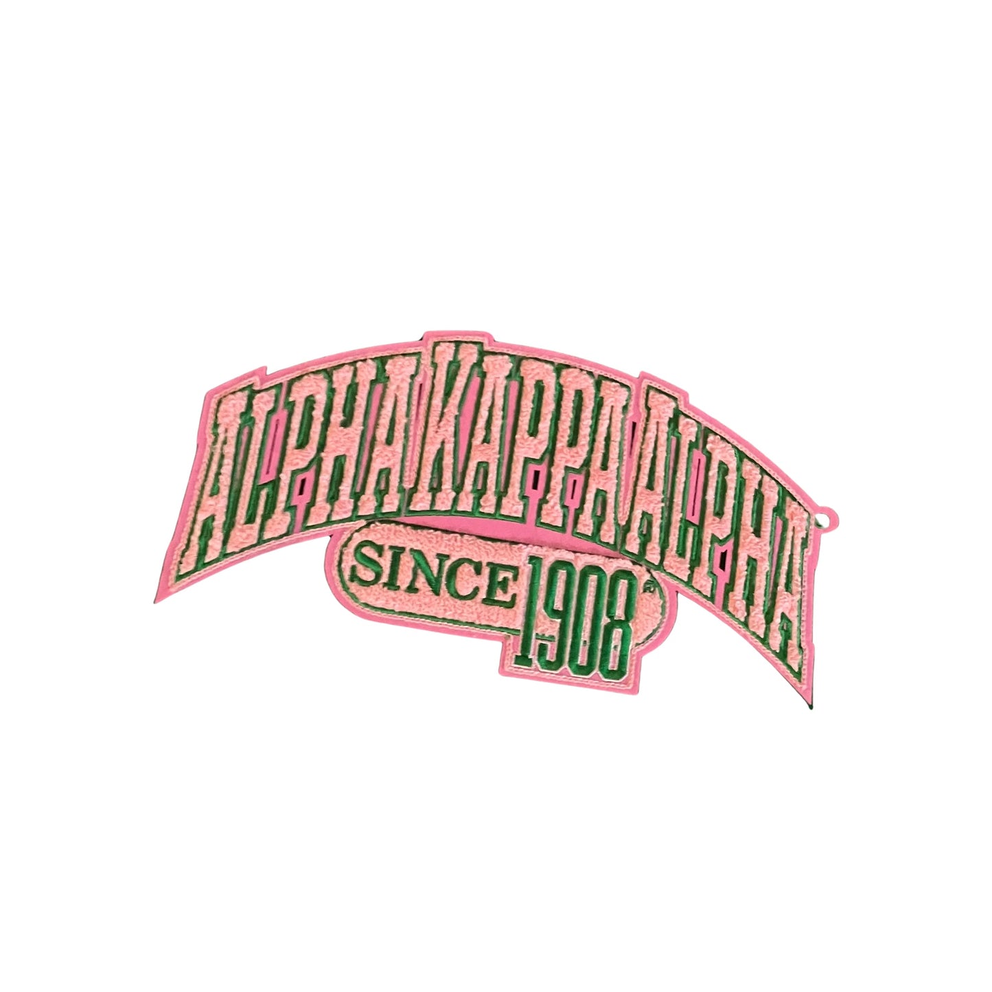 Alpha Kappa Alpha (AKA) Sorority Curved Chenille Patch