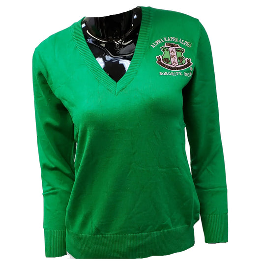 Alpha Kappa Alpha Green Pullover Sweater