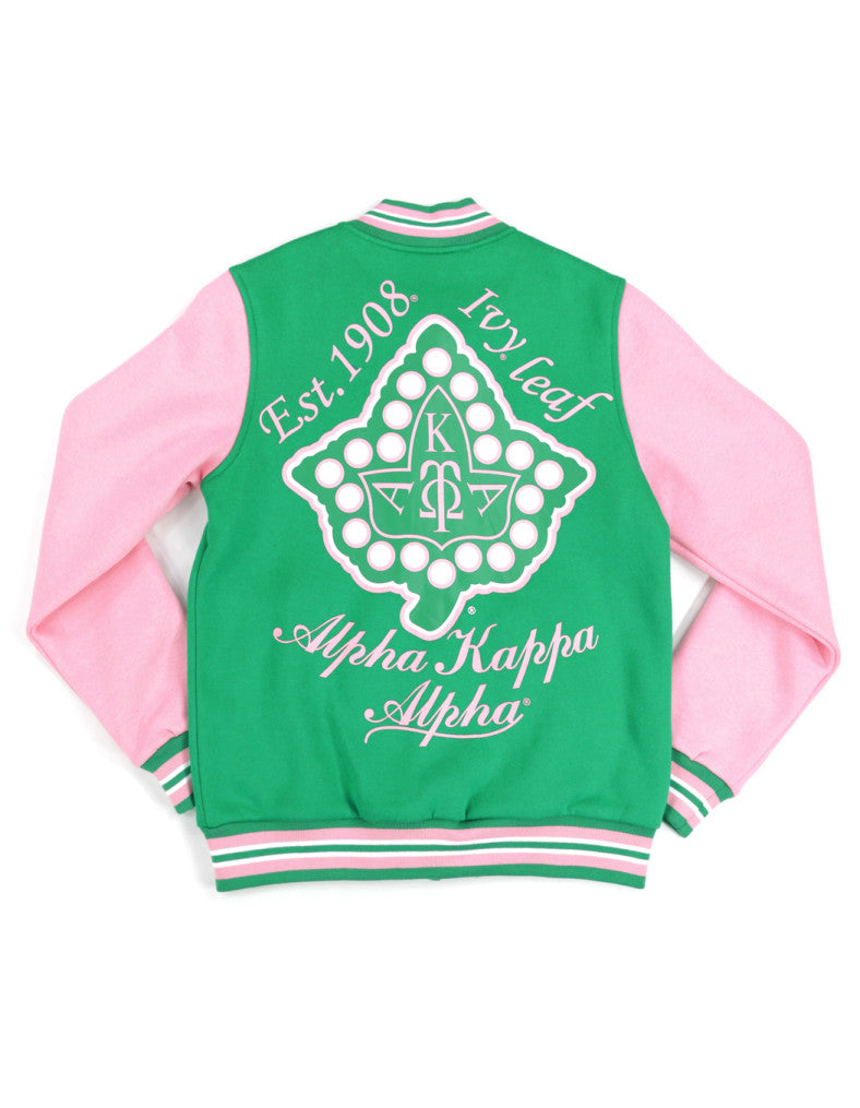 Alpha Kappa Alpha Pink & Green Fleece Jacket