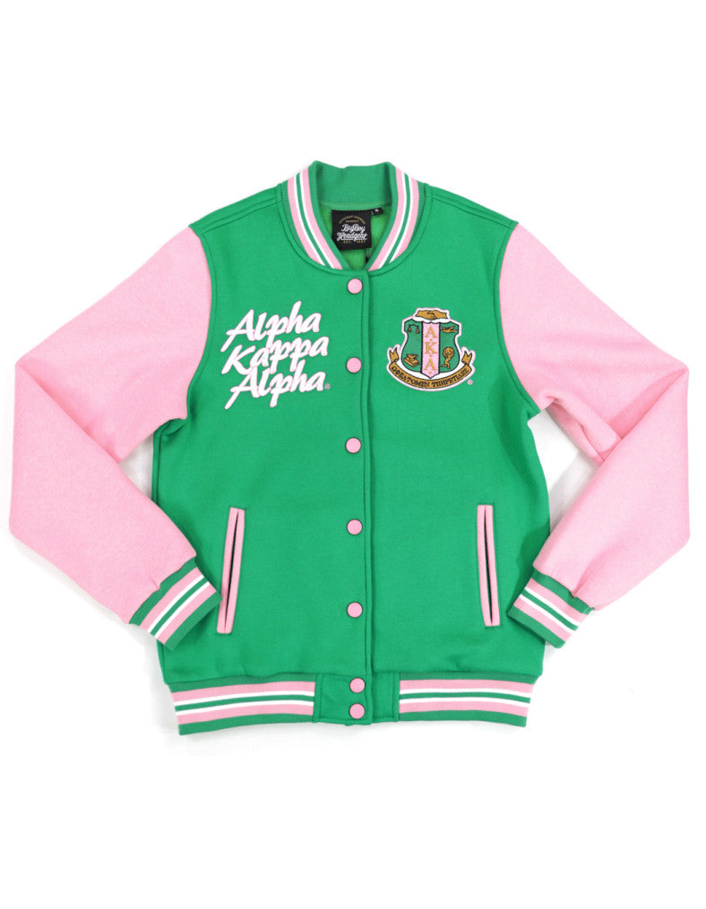 Alpha Kappa Alpha Pink & Green Fleece Jacket 