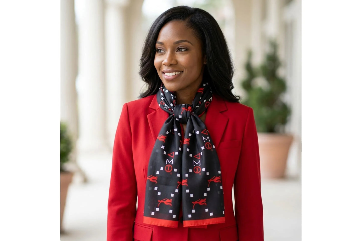 Delta Sigma Theta Greek Letter & Lady Fortitude Scarf