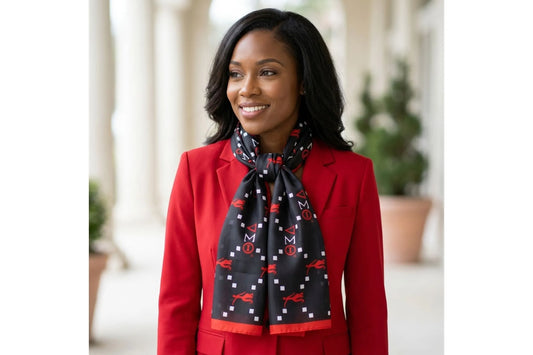 Delta Sigma Theta Greek Letter & Lady Fortitude Scarf