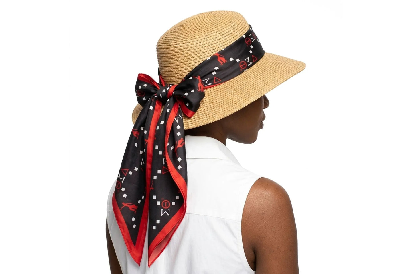 Delta Sigma Theta Greek Letter & Lady Fortitude Scarf