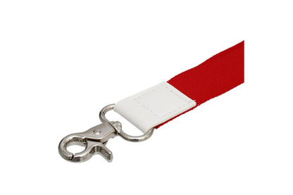 Delta Sigma  Theta  Sorority Lanyard – Stylish Red & White  Canvas Badge Clip with 1913 Embroidery"