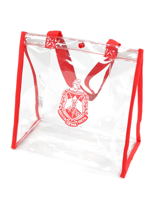 Delta Sigma Theta Sorority Red Clear Tote Bag 