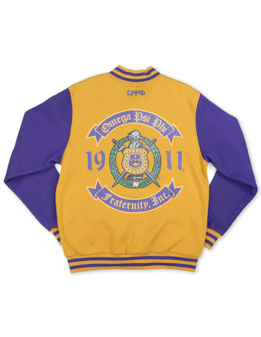 Omega Psi Phi Purple & Gold Fleece Jacket