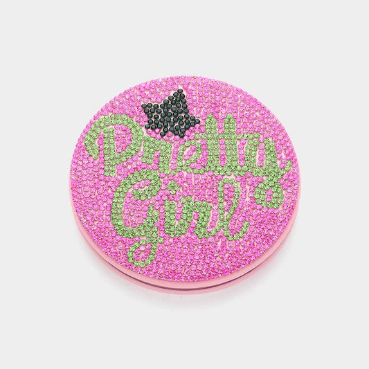Alpha Kappa Alpha Inspired: Pink Pretty Girl Compact Mirror
