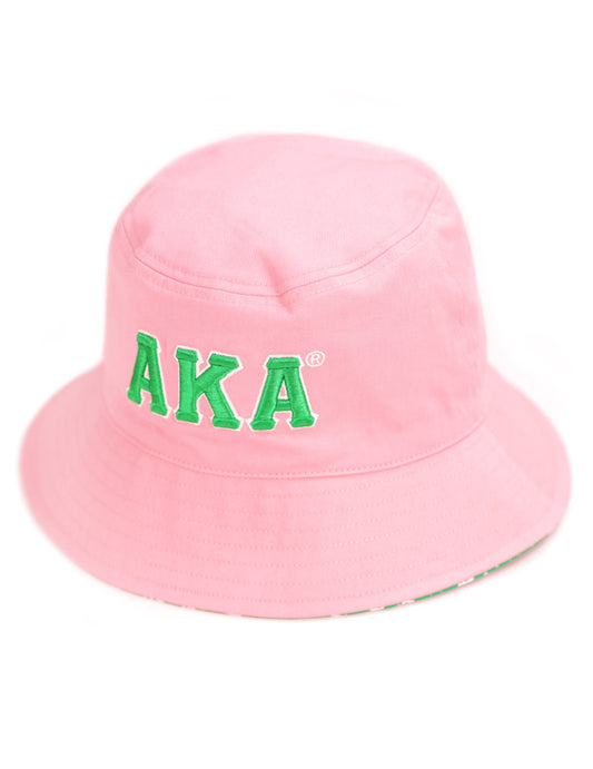 Alpha Kappa Alpha Pink & Green Reversible Bucket Hat